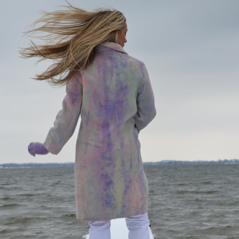 Cashmere pea Coat navy pink white ivory purple blue 10 12 14 16 Large plus